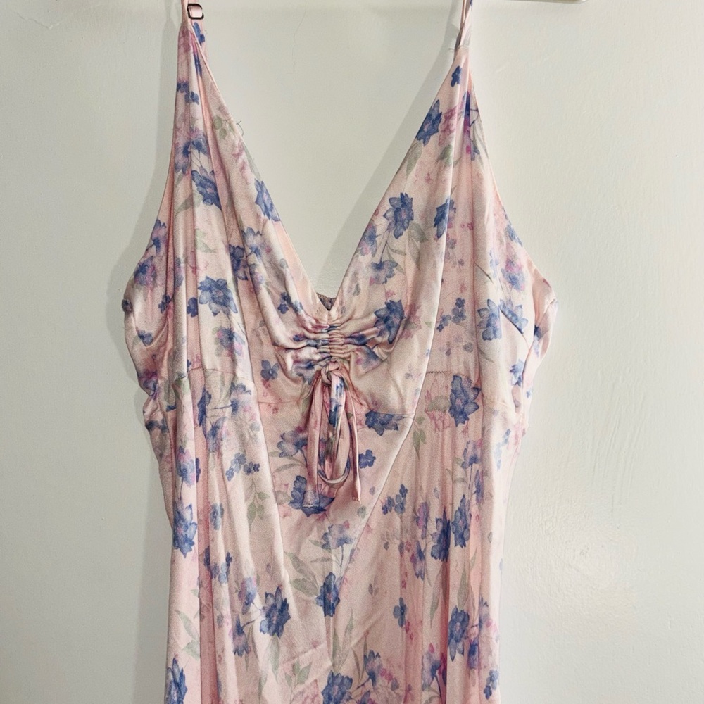 Target Pink and Blue Floral Strapless Dress